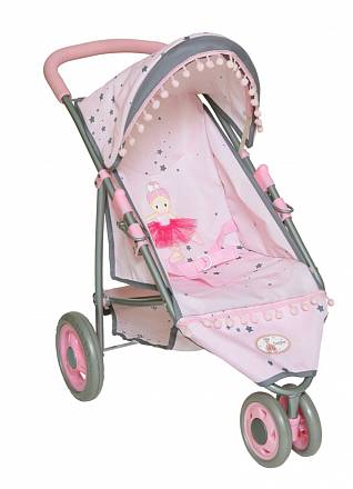 DeCuevas Трехколесная прогулочная коляска для куклы, розовая 